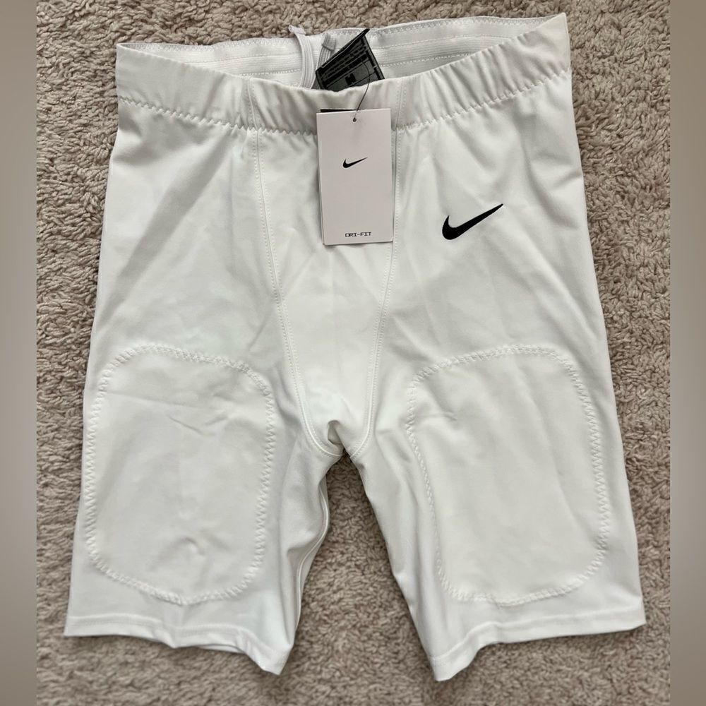 Nike White Football Stock Vapor Practice Shorts